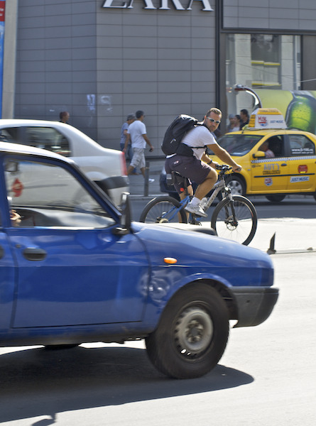 Pista biciclete ocupata