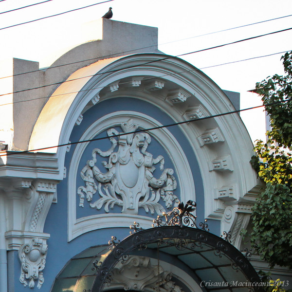 fronton cu ornamente bogate