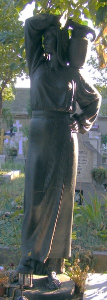 Statuia Modura-capodopera Const.Baraschi -descoperita in cim.Bellu Evanghelic